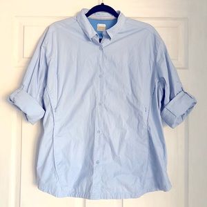 Columbia button down blue long sleeve top size XXL